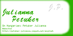 julianna petuker business card